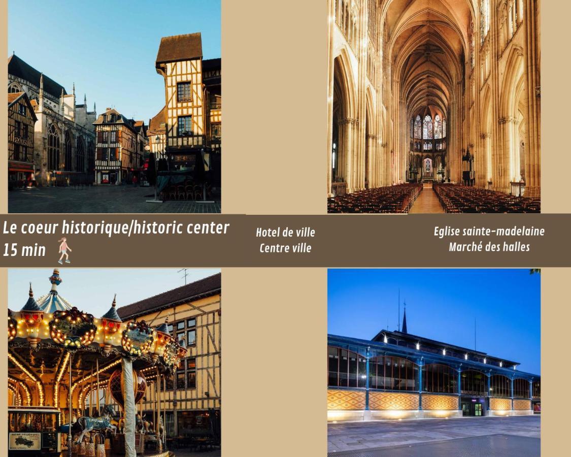Mona Lisa : Superbe Loft Centre Ville - Parking Gratuit - Wifi Ultra Rapide-Appareil Massage-Netflix-Jeu Societe トロワ エクステリア 写真
